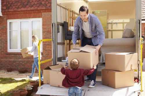 Professional removals team planning a move in South Kensington