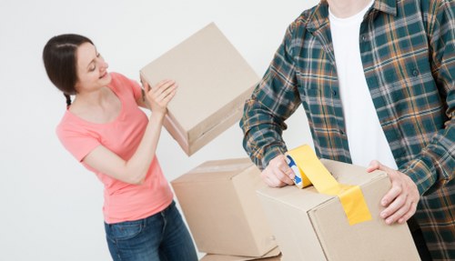 Professional movers loading furniture during a Southkensington student relocation
