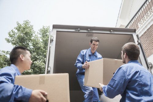 Local removal van ready for a flat move near South Kensington