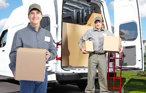 Removal van loaded for a same day move in South Kensington
