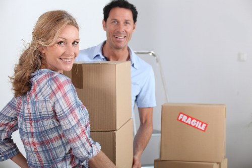 Careful loading of furniture into a removal van