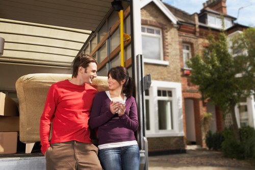 Careful loading of furniture during a South Kensington move
